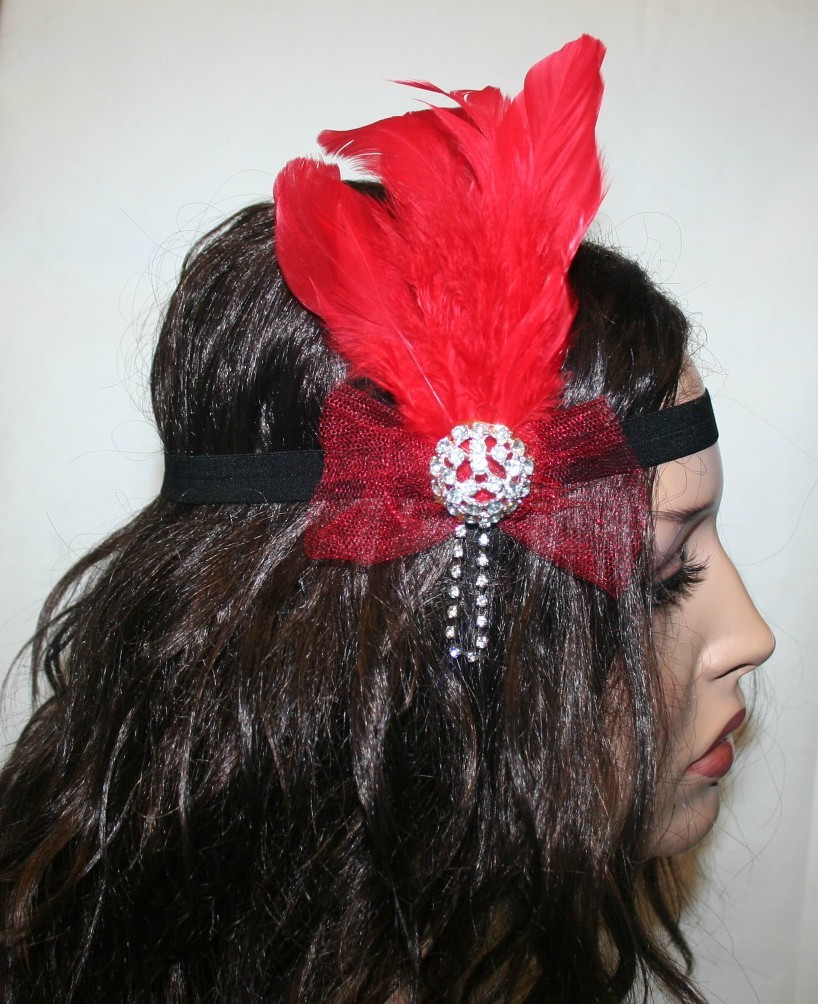red gatsby headpiece